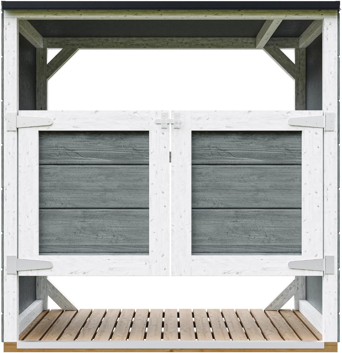 Timbela - Abri de jardin extérieur 2x240L, acier, rangement poubelles M980A-CAVERN Steel