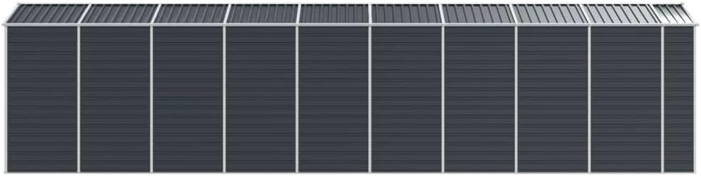 vidaXL Abri de Jardin Anthracite 191x810x198 cm Acier galvanisé