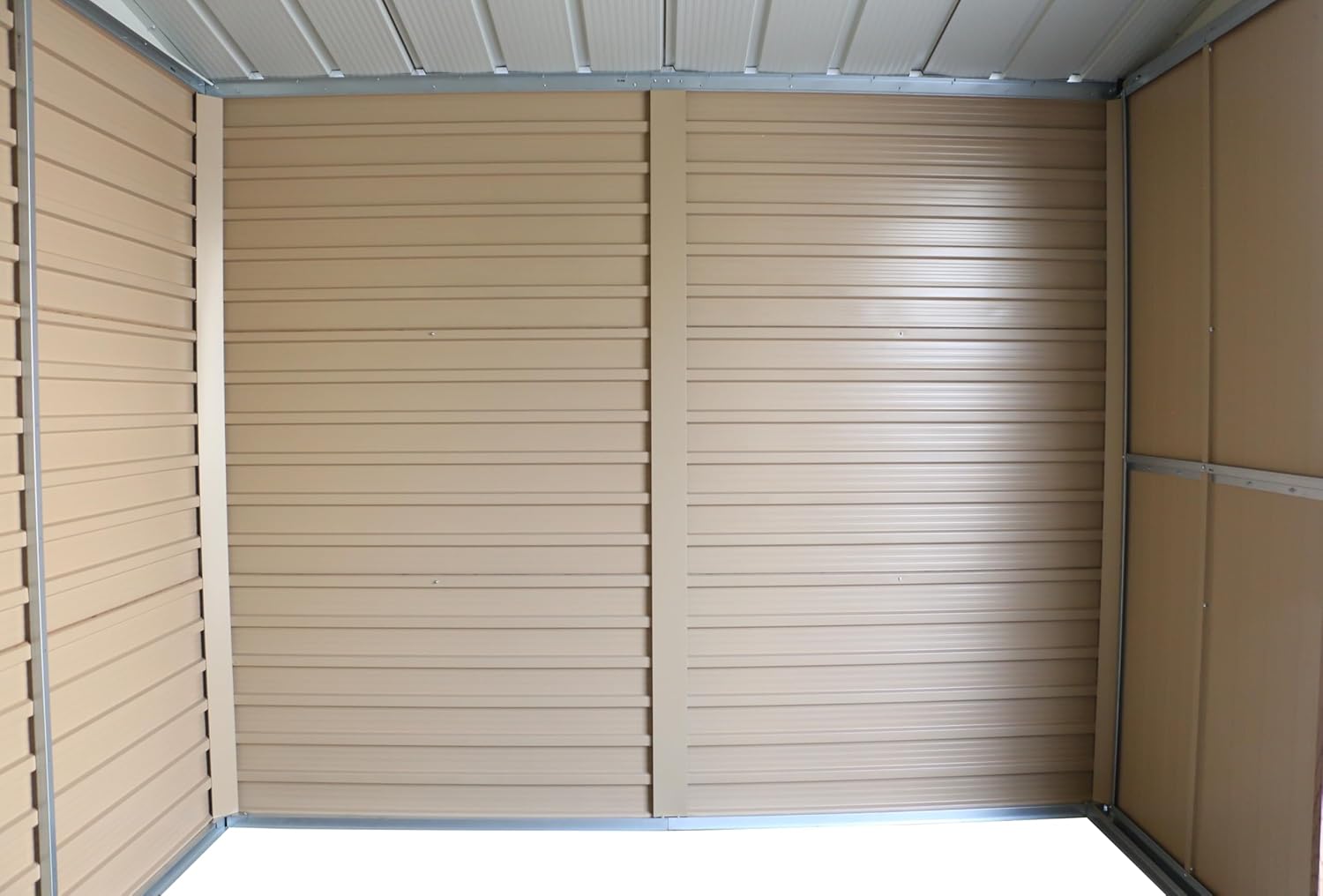 Duramax Alpine 10 x 8 (7,82 m²) Abri de Jardin en métal avec Base, Acier galvanisé à Chaud, Structure de Toit renforcée, Abri de Jardin sans Entretien et résistant aux intempéries, Grain de Bois
