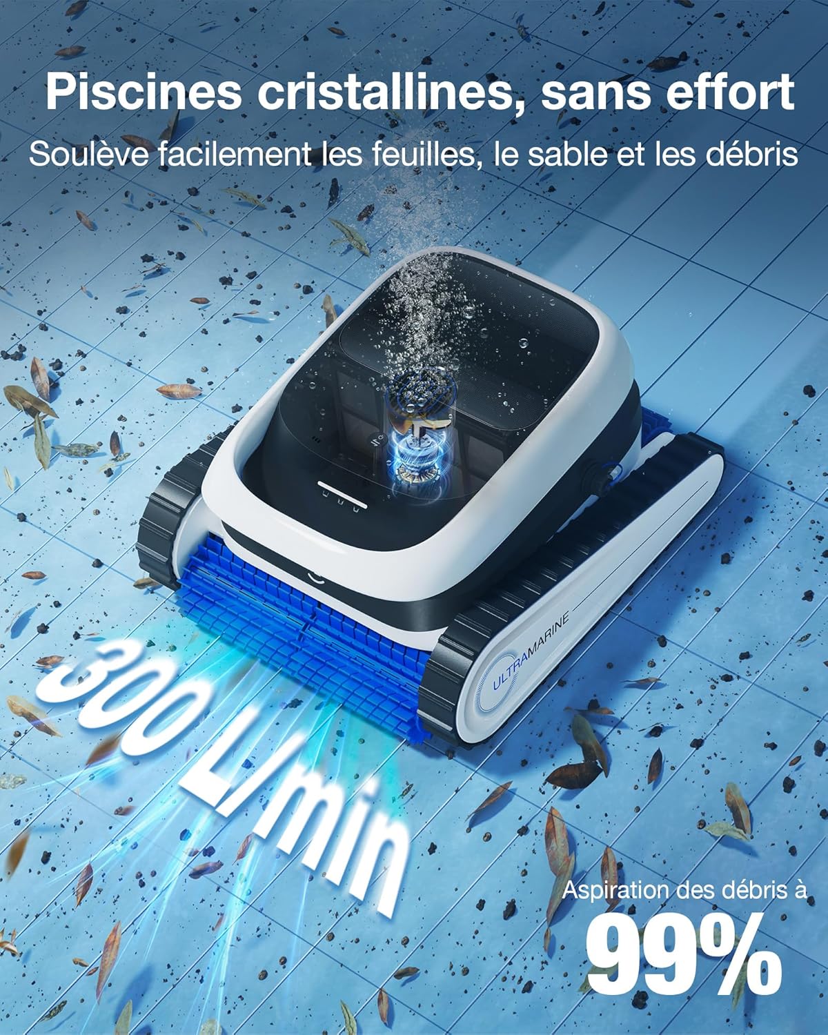 ECOVACS - Ultramarine P1 - 180 m² - 180 min, 300 L/min, filtration double, SmartNavi