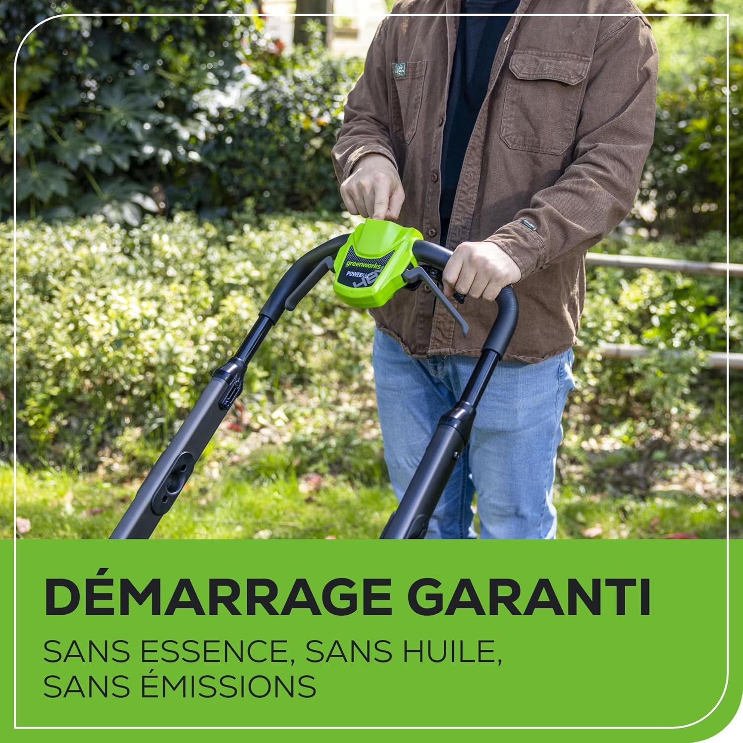 Greenworks 48V (24V x 2) Tondeuse Gazon Batterie sans Fil Autopropulsée, Largeur de Coupe 46cm, Sac 55L, Tondeuse Electrique Gazon Inclus 2 X 24V 4Ah et Chargeur Double, Garantie 3 Ans, MO48L424-01