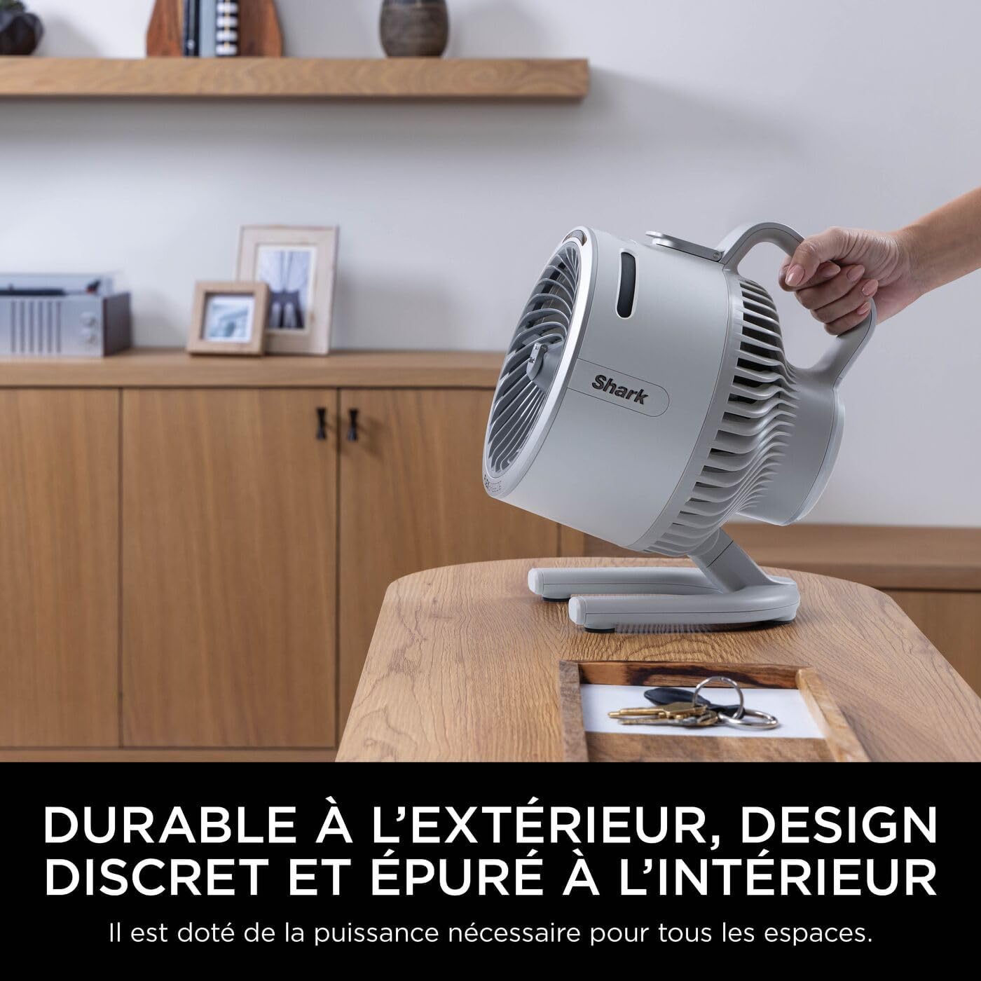 Shark FlexBreeze HydroGo, ventilateur brumisateur portable, rafraîchisseur d'air silencieux intérieur/extérieur, discret et durable, avec/sans fil, léger, 5 réglages de vitesse, Colombe FA050EUDV