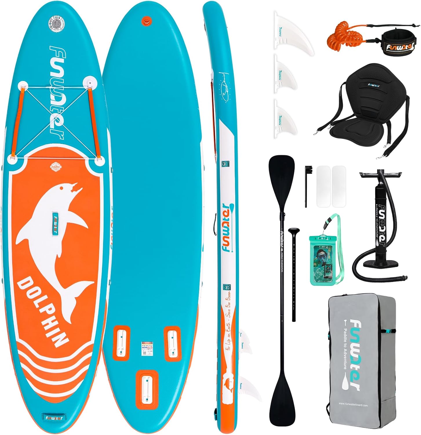 FunWater - planche de surf gonflable - 320x81x15cm - kit complet, accessoires