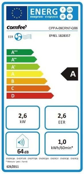 COMFEE' - Breezy Cool 2.6 - compact - 9000 BTU, contrôle APP, Alexa, 33㎡