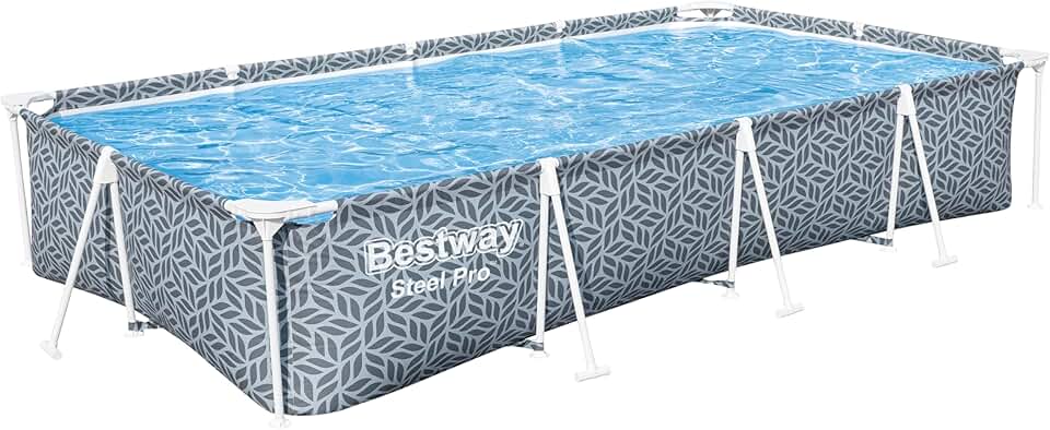 Bestway - Steel Pro imprimée Graphique - 366x201x66 cm - Piscine hors sol rectangulaire