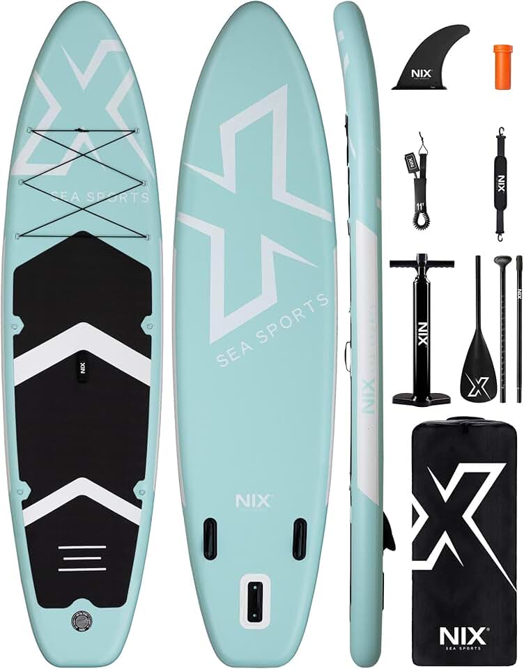 Nixsea - SUP Allround 335 cm - antidérapant, quille amovible, adulte 159 kg