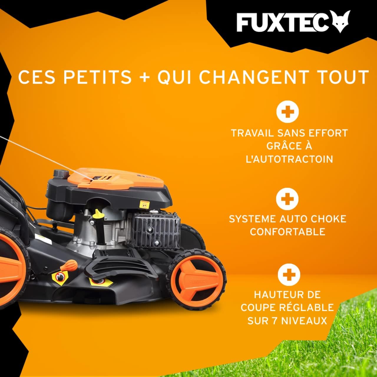 FUXTEC - tondeuse thermique autotractée série FX, 46cm, mulching, 50L, FX-RM4646