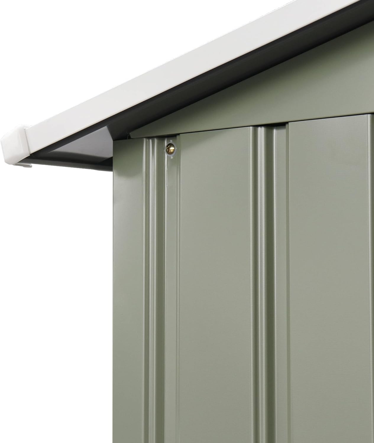 Alice's Garden - FERRAIN - 5,29m² - métal, double porte, fixation sol, vert et blanc