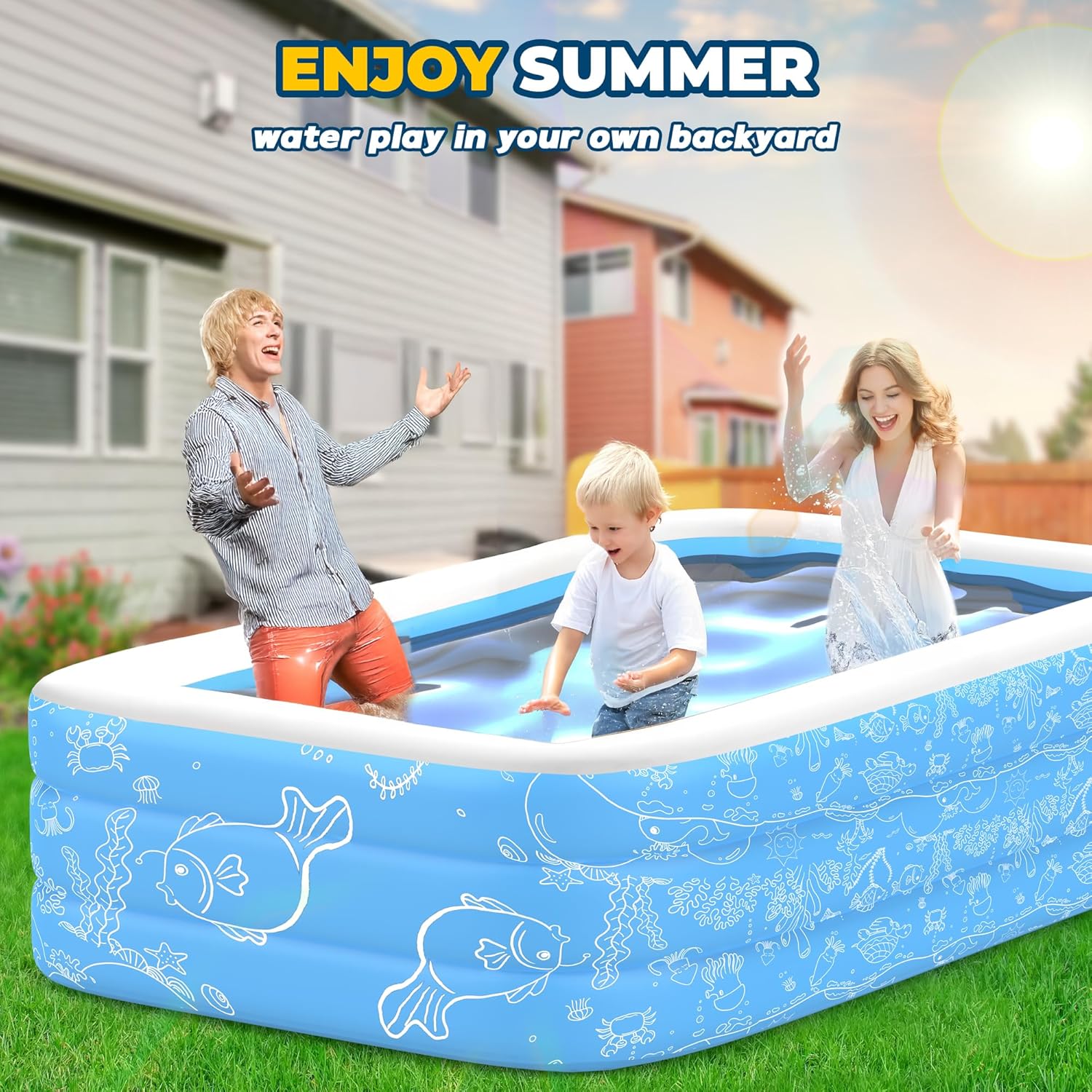 CACSPS Piscine gonflable pour adulte (160 cm)