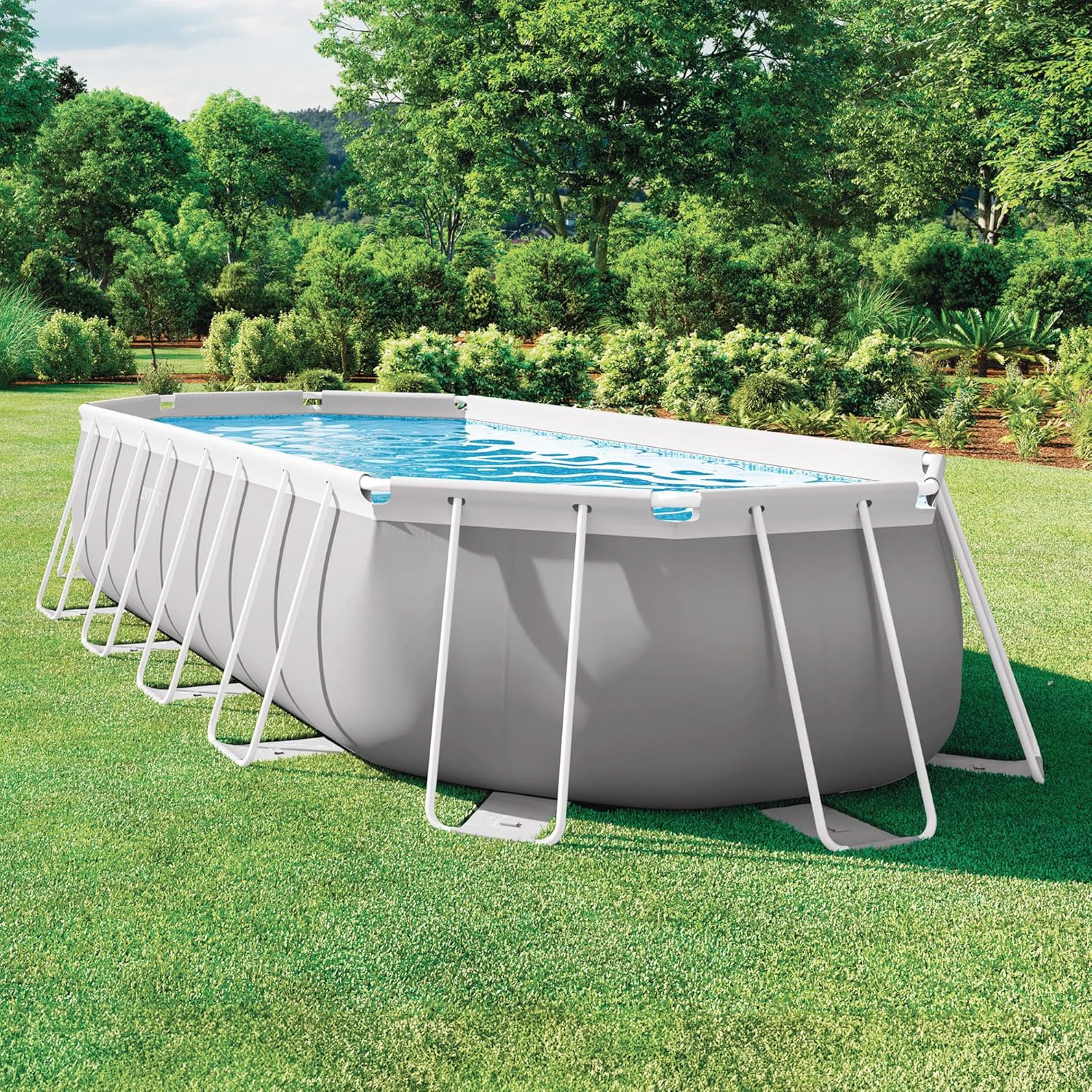 Intex kit Piscine Prism Frame Ovale Tubulaire (l) 6,10 x (l) 3,05 x (h) 1,22m