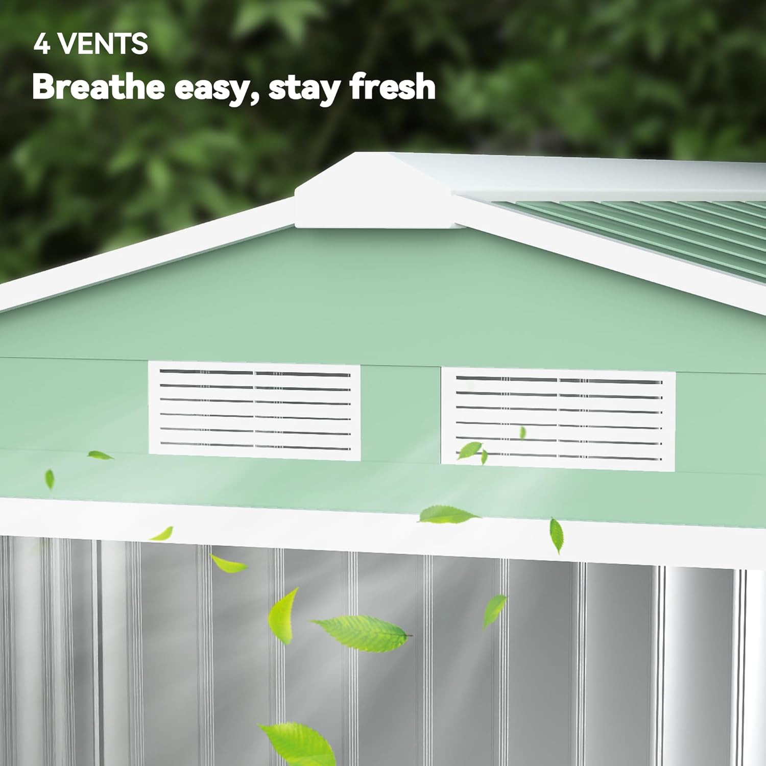 Outsunny - abri de jardin métal 2,77m², porte coulissante, aération, 213x130x185cm