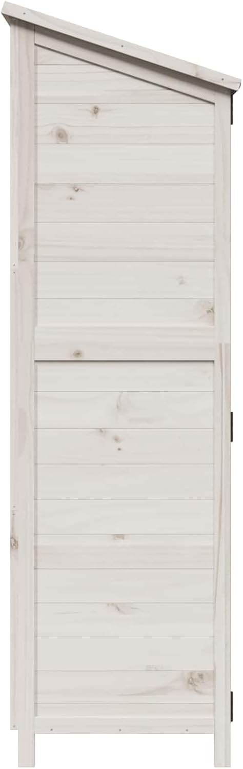 vidaXL - Abri de jardin blanc - 106,5x56x176 cm - bois d’ingénierie, étanche