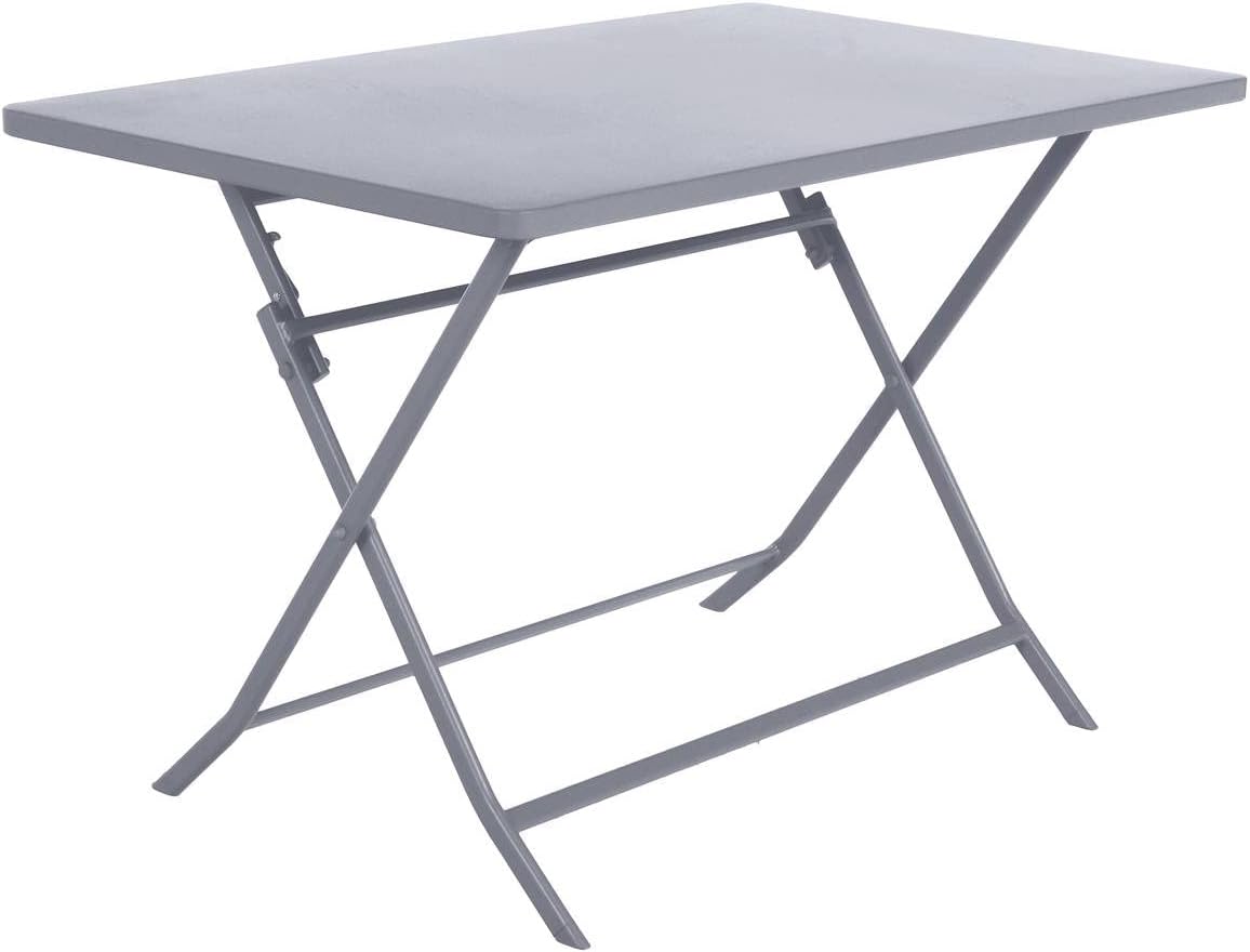 Hespéride - Greensboro - 4 places - table pliante acier antirouille, quartz