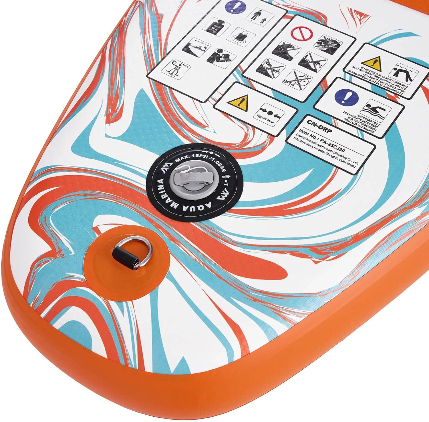 Aqua Marina Pure Air Coast 10'10 Planche de stand up paddle gonflable 330 x 82 x 15 cm
