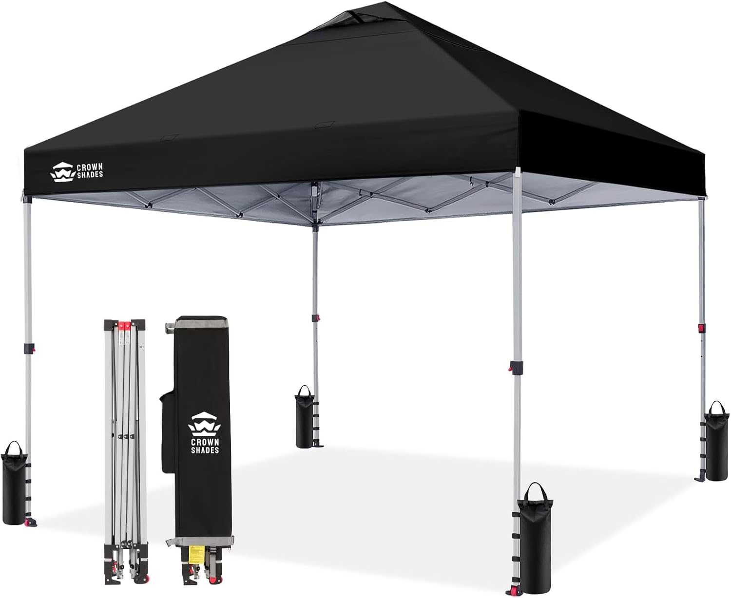 CROWN SHADES - tonnelle pliante - 3x3m - imperméable UPF50+, sac, sacs de sable