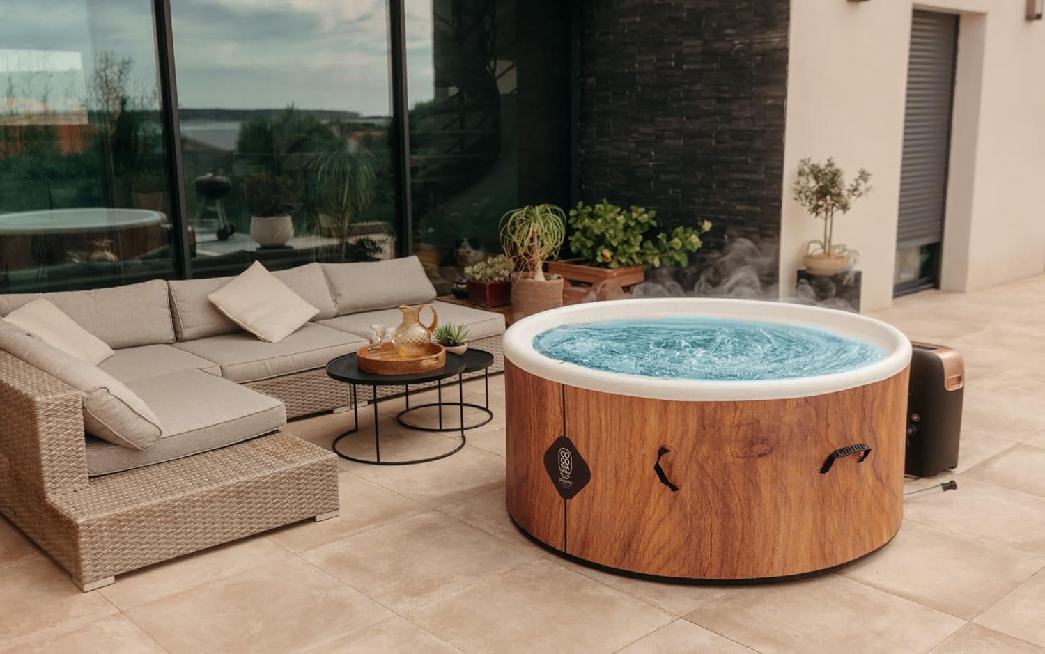 COCO SPA - Spa Gonflable 150 cm - 800 L - 140 jets - 2240 W