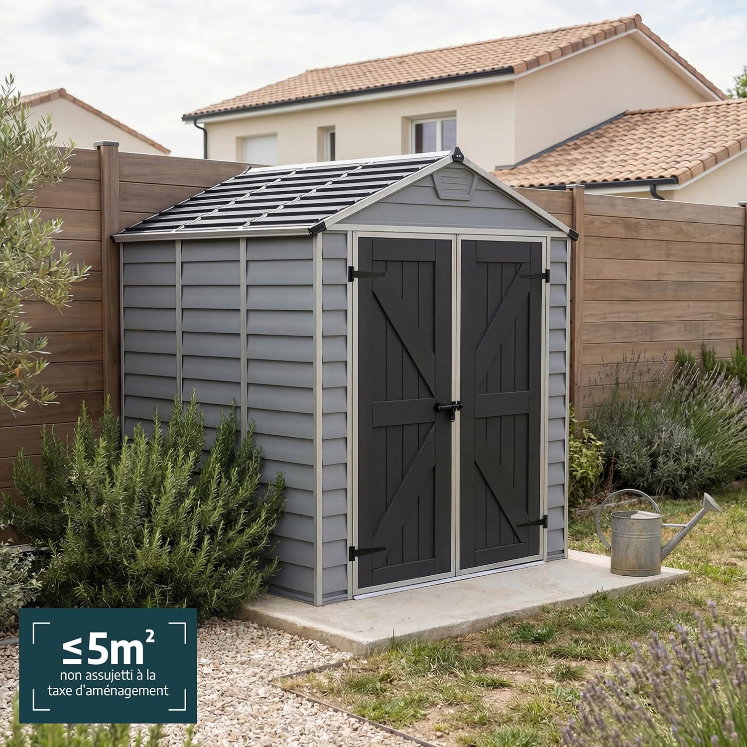 Canopia by Palram Abri de jardin en Kit Skylight 4.2m², Cadre en aluminium, panneaux en polycarbonate, Gris