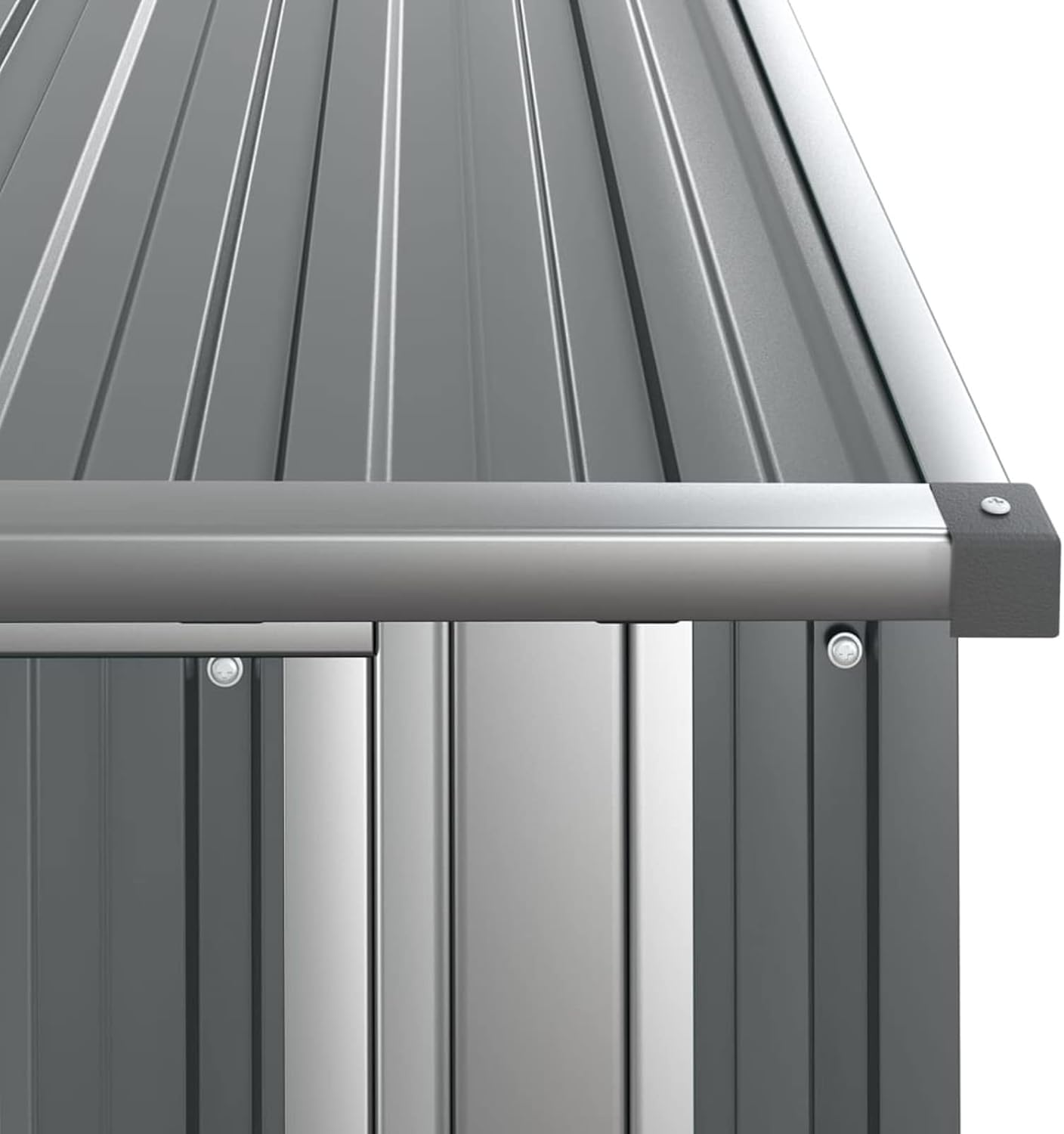 ShGaxin Abri de jardin, abris pour parcelles, abris de jardin, abri de jardin extérieur, maisons préfabriquées, acier galvanisé gris, 118,5 x 97 x 209,5 cm