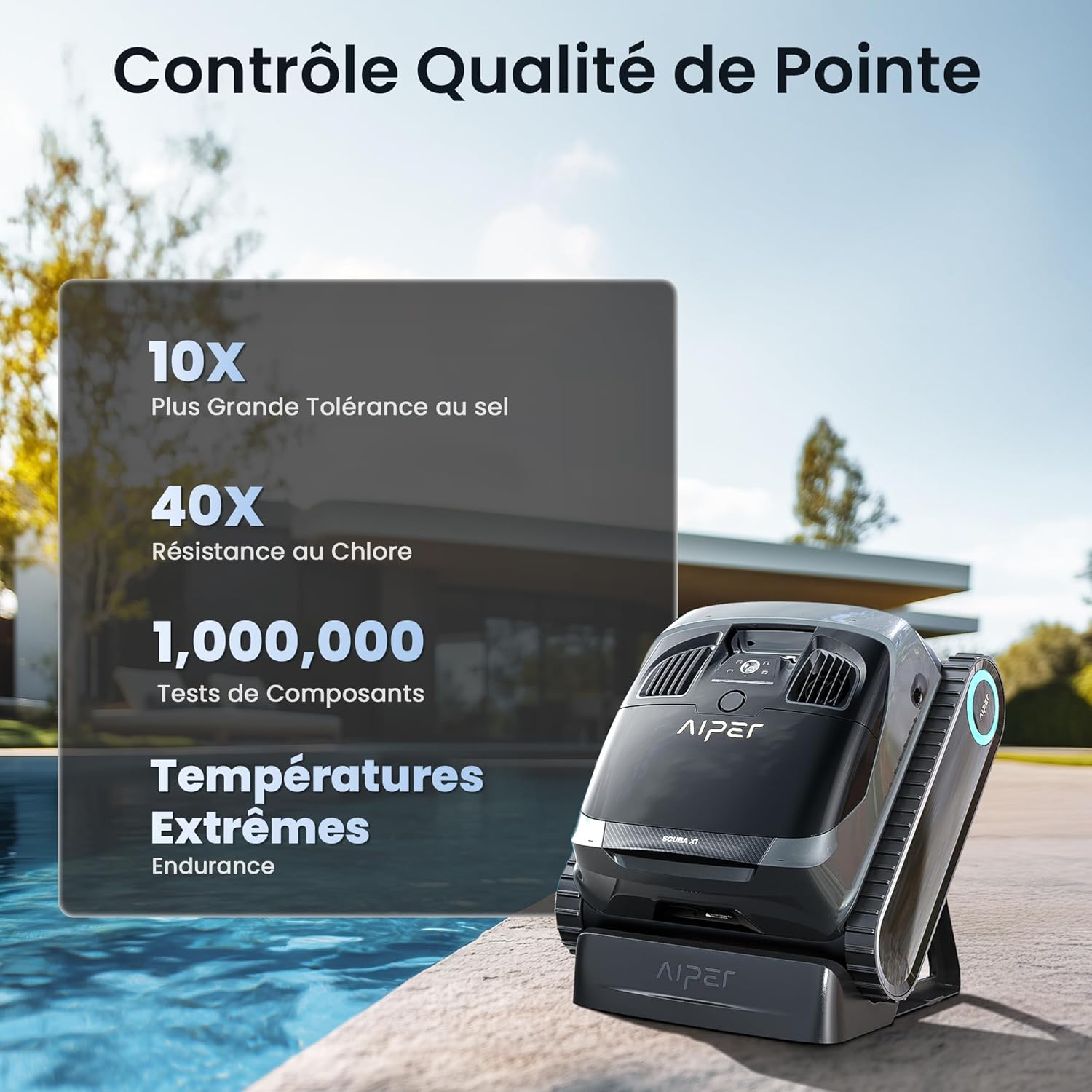 AIPER - Scuba X1 série - filtration ultra-fine, navigation intelligente, nettoyage ligne d’eau - SCUBAX1