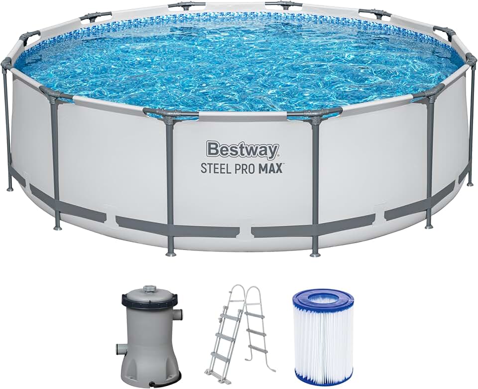 Bestway - Steel Pro Max piscine ronde - 366x100 cm - hors sol, robuste