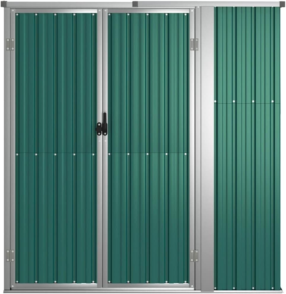 vidaXL - Abri à outils jardin - 161x89x161 cm - acier galvanisé, extérieur