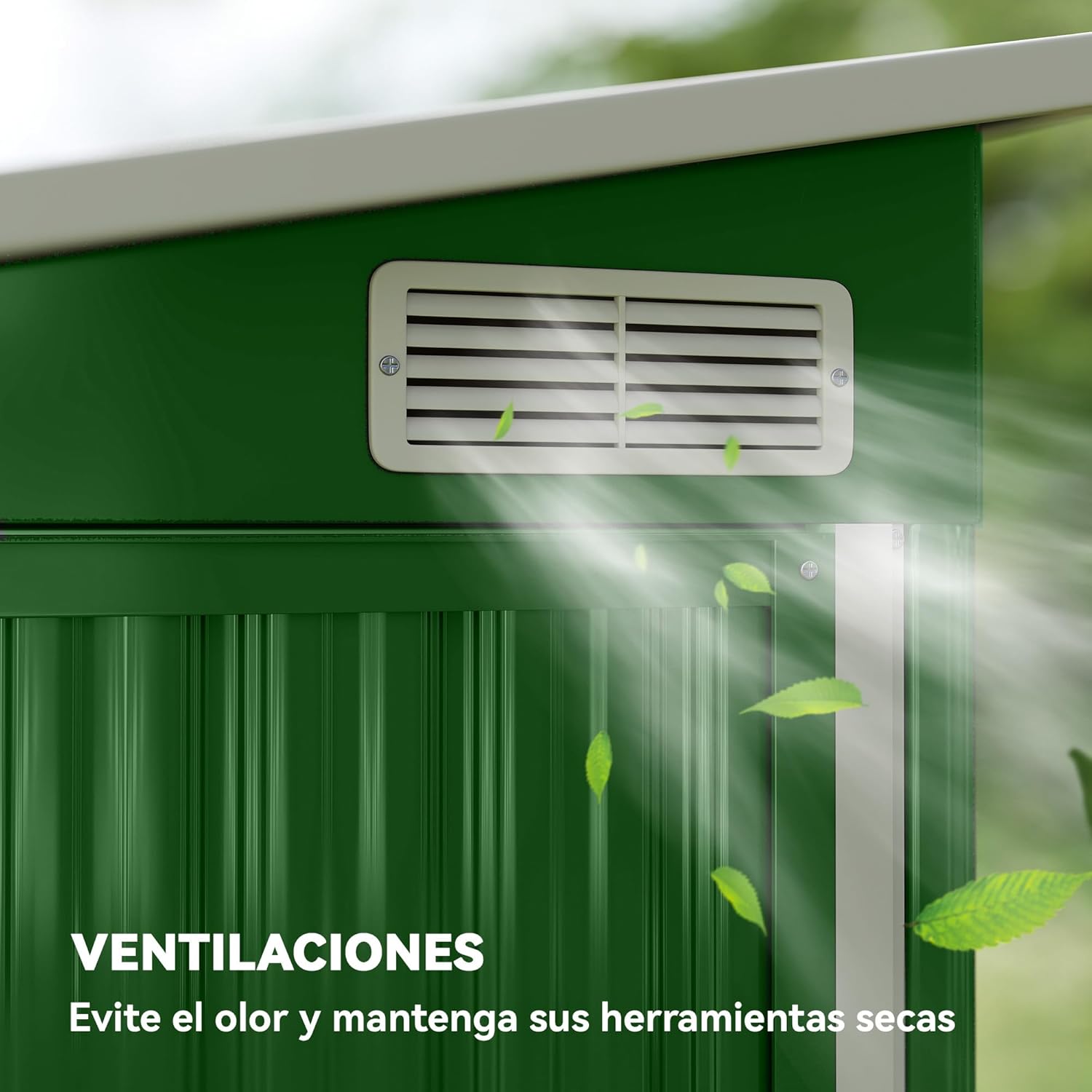 Outsunny - Abri de jardin métal - 234x132x185 cm - Triple porte, toit incliné, serrure, ventilation