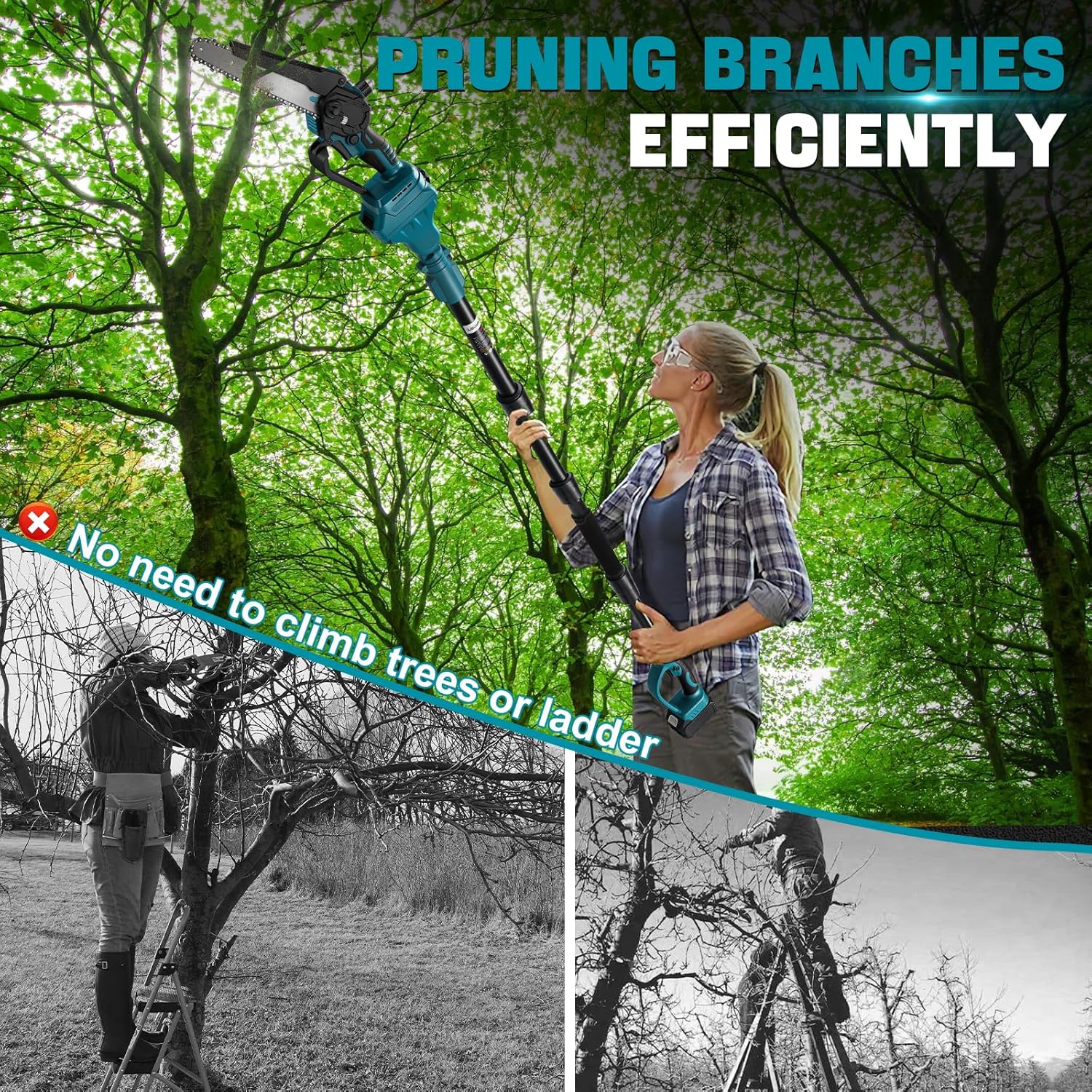 WingFly - 2 en 1 Mini tronçonneuse 8