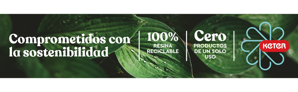avec texture de feuille illustrant les engagements en matière de développement durable : emballages 100 % recyclables, zéro plastique à usage unique. Comprend le logo Keren avec des pétales colorés.