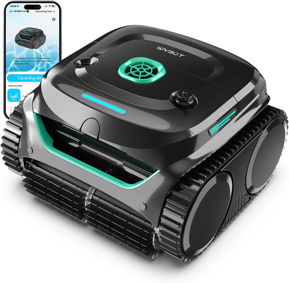 WYBOT - C2 série - pour piscines 150㎡ - filtration double, nettoyage fond/parois, autonomie 180 min - C2