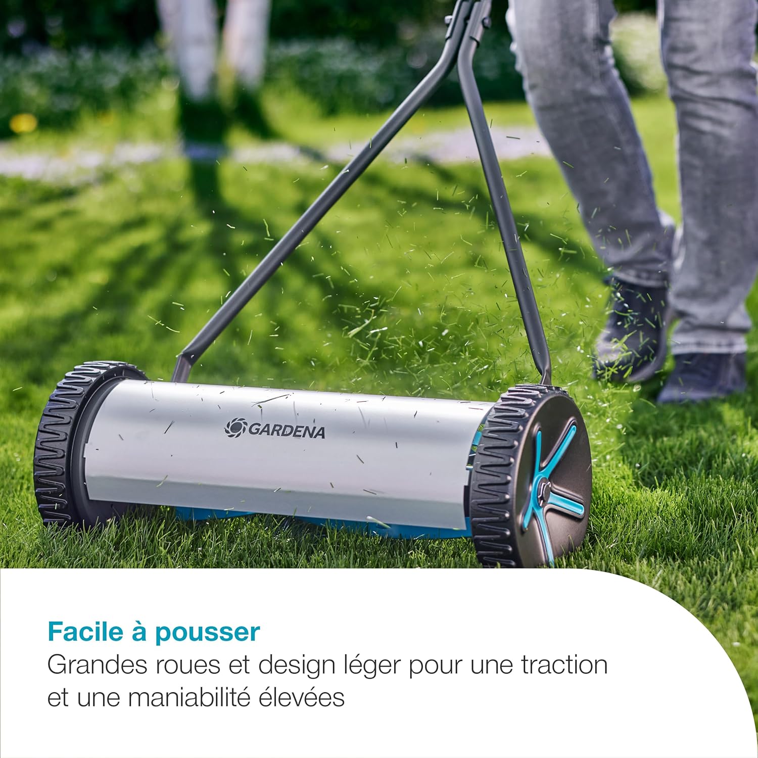Gardena - Comfort 400 - 40 cm - tondeuse hélicoïdale sans fil, poussee facile, 250 m² - 11760-20