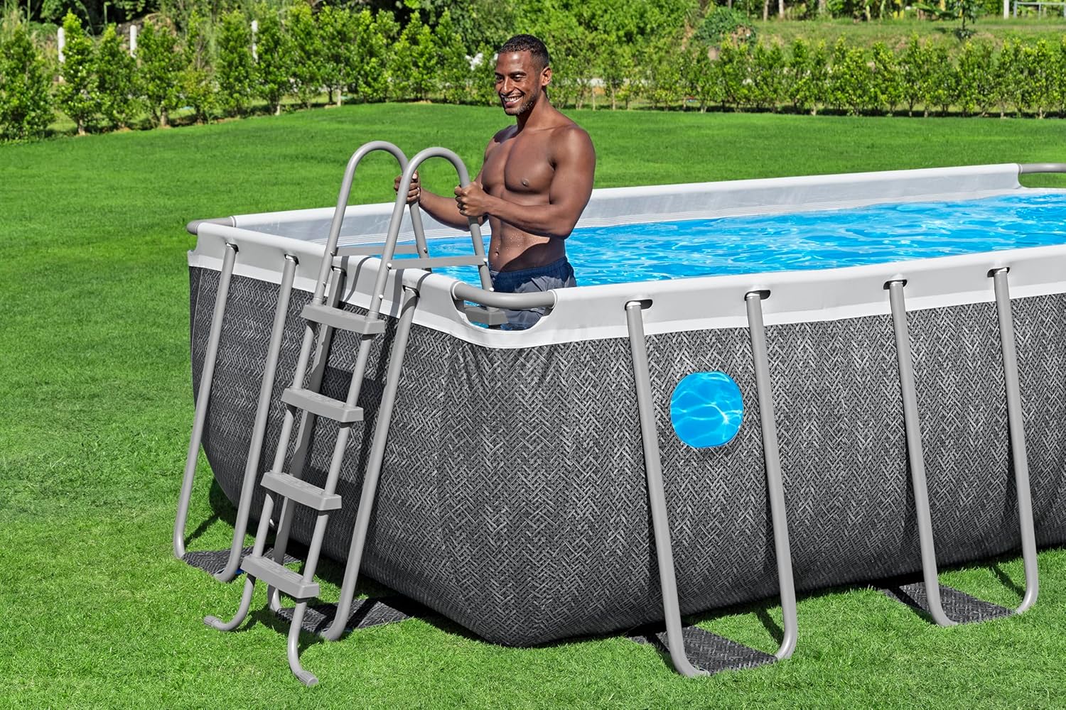 Bestway - Steel Pro Max - 488x244x122 cm - Piscine rectangulaire, Splashview