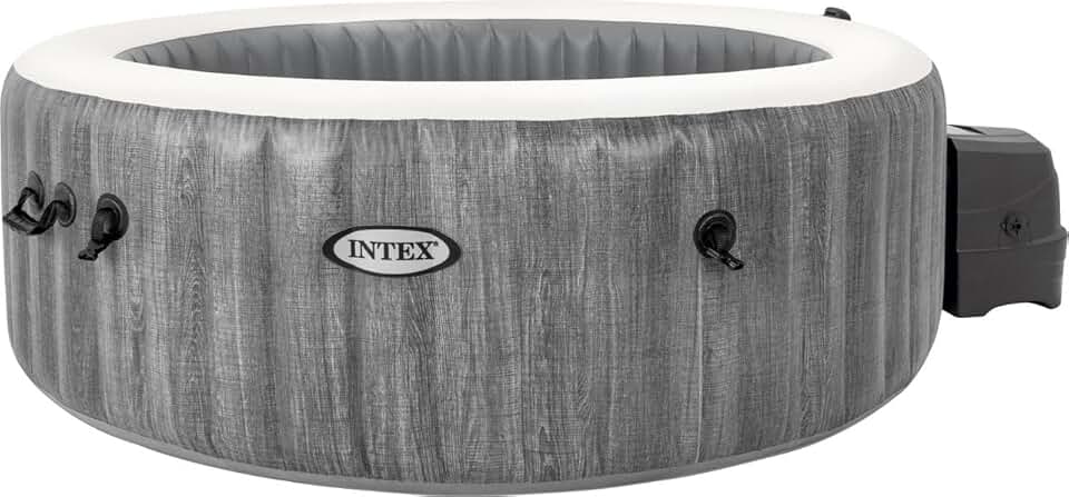 Intex Whirlpool Spa Bain à remous Greywood Deluxe Ø 196 x 71 cm Gris