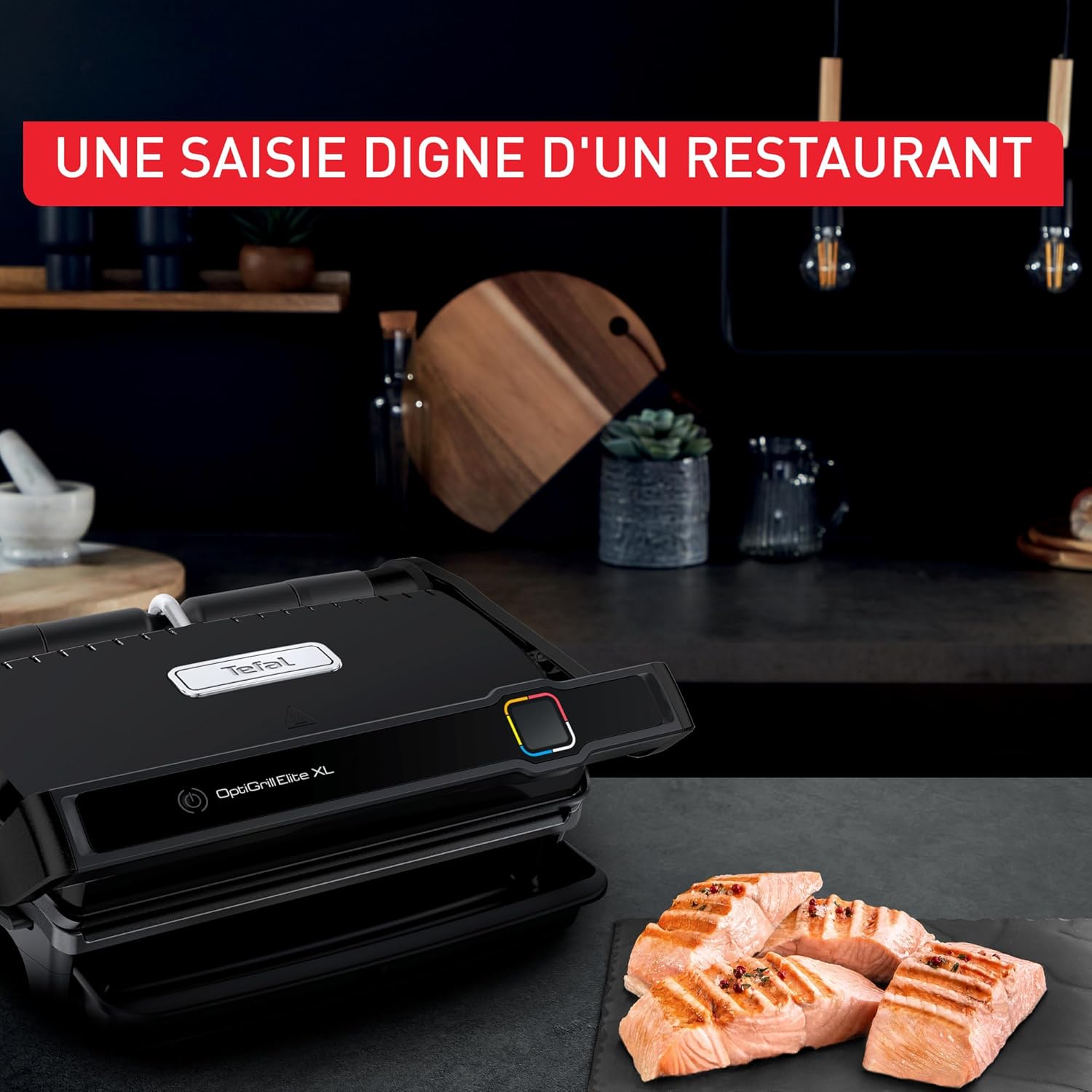 Tefal - Optigrill Elite XL - grande capacité 8 pers. - 16 programmes, fonction marquage, GC760812