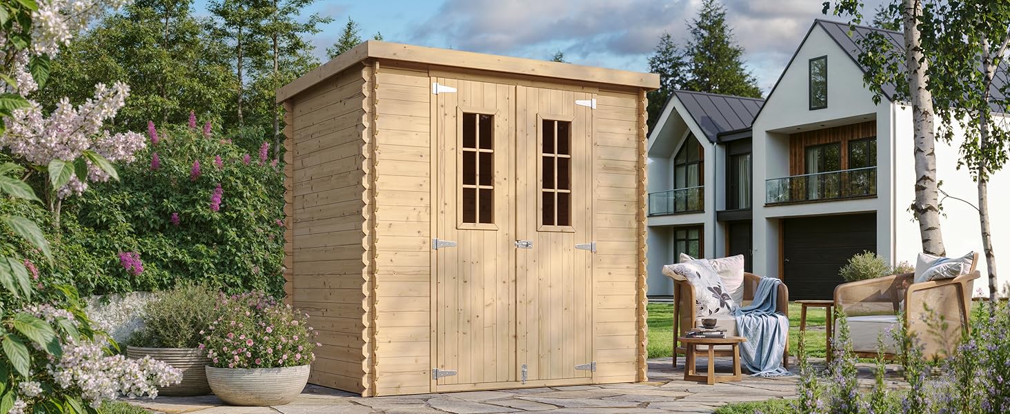 maison de jardin por velos pour la machine Chalet cabane en bois bar d'été stockage atelier