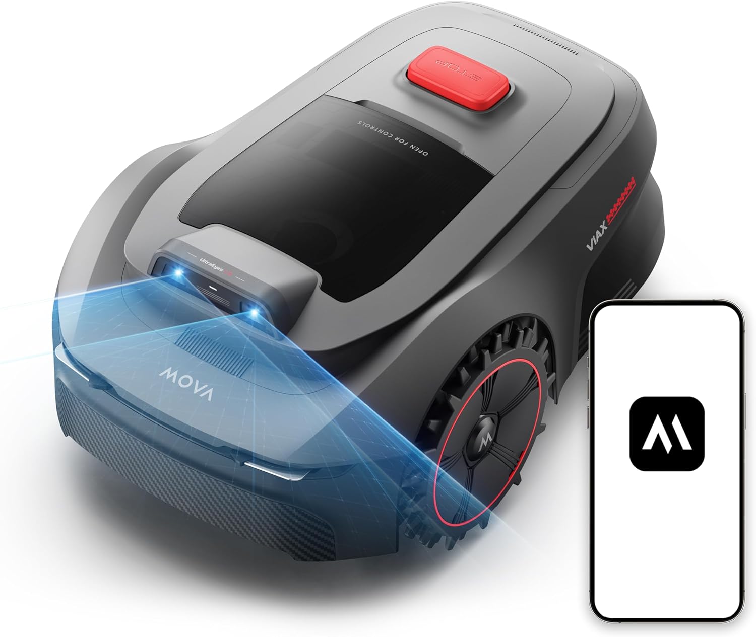 MOVA - Robot tondeuse ViAX, 250 m², IA, coupe bordure, ViAX250
