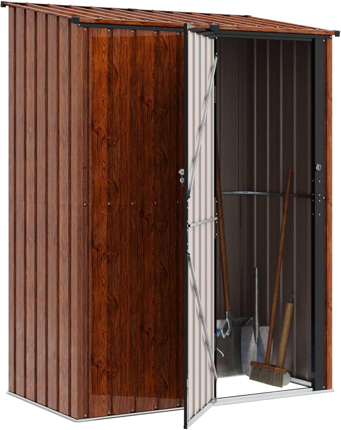 vidaXL - Cabanon de jardin - 153,5x86x200cm - métal, résistant, moderne