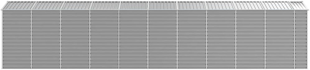 vidaXL Abri de Jardin Gris Clair 191 x 895 x 198 cm en Acier galvanisé