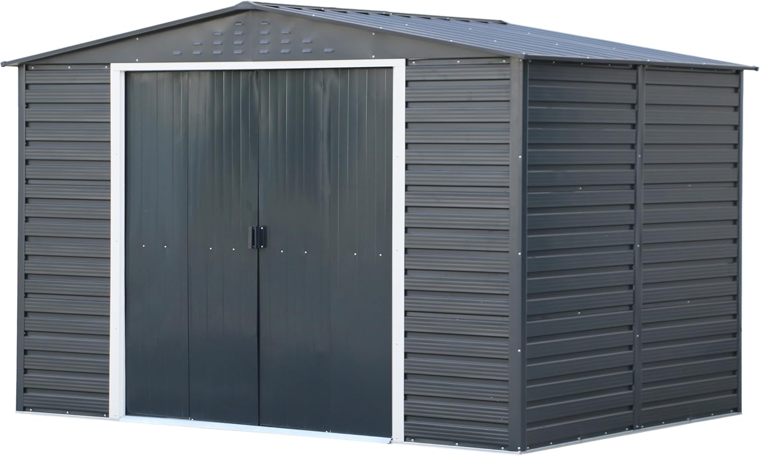 Duramax - Alpine - 10x8 - abri de jardin métal, toit renforcé, 7,82 m²