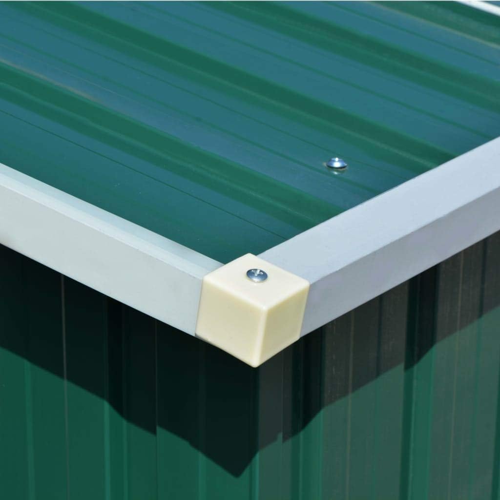 ShGaxin Abri de jardin extérieur en métal vert 257 x 580 x 181 cm