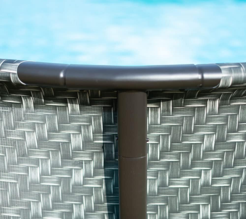 Summer Waves - Elite Frame rotin gris - Ø488x122 cm - Piscine hors-sol
