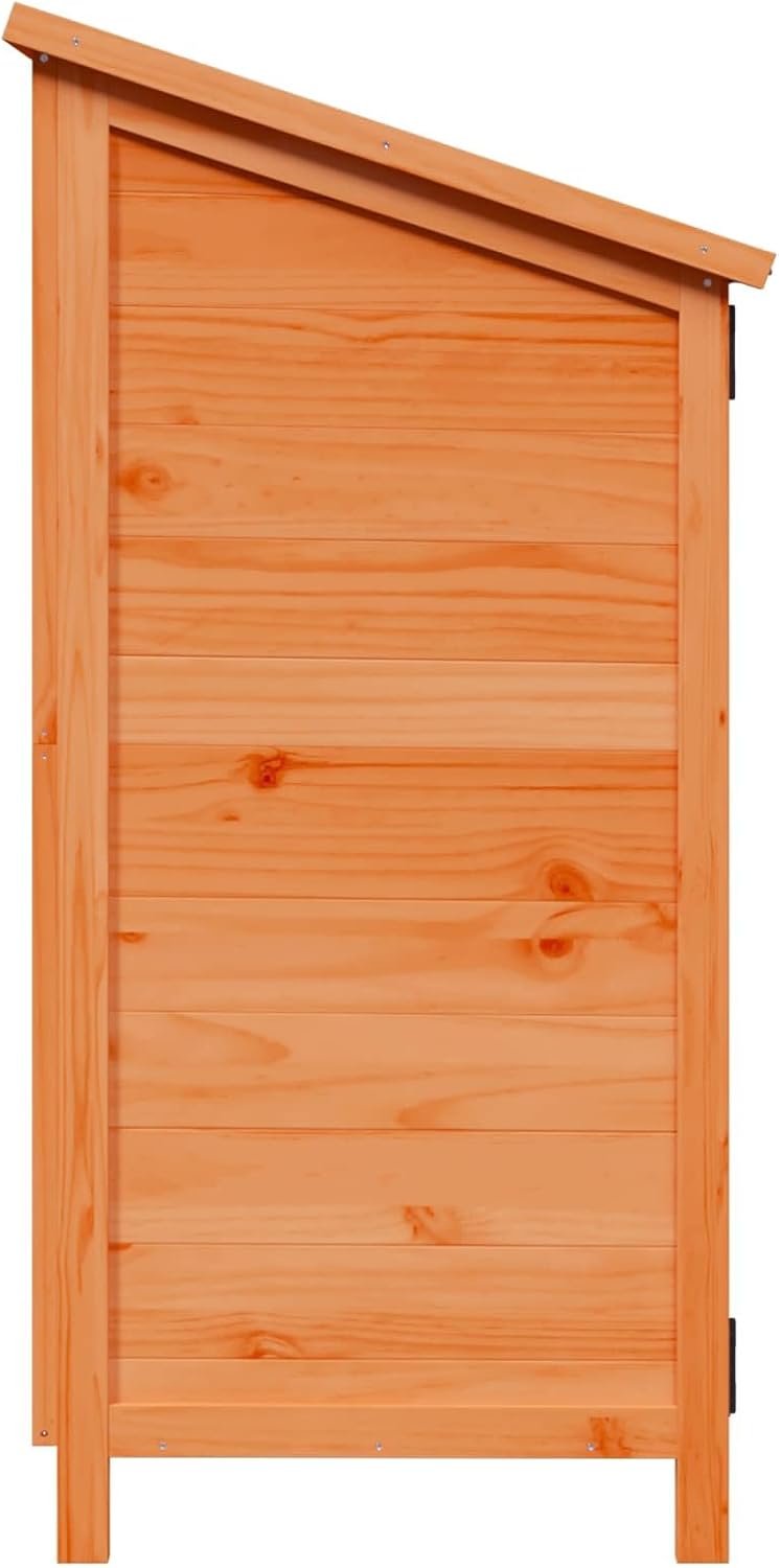 vidaXL - Abri de jardin bois, 106x56x113,5 cm, rangement spacieux, résistant intempéries
