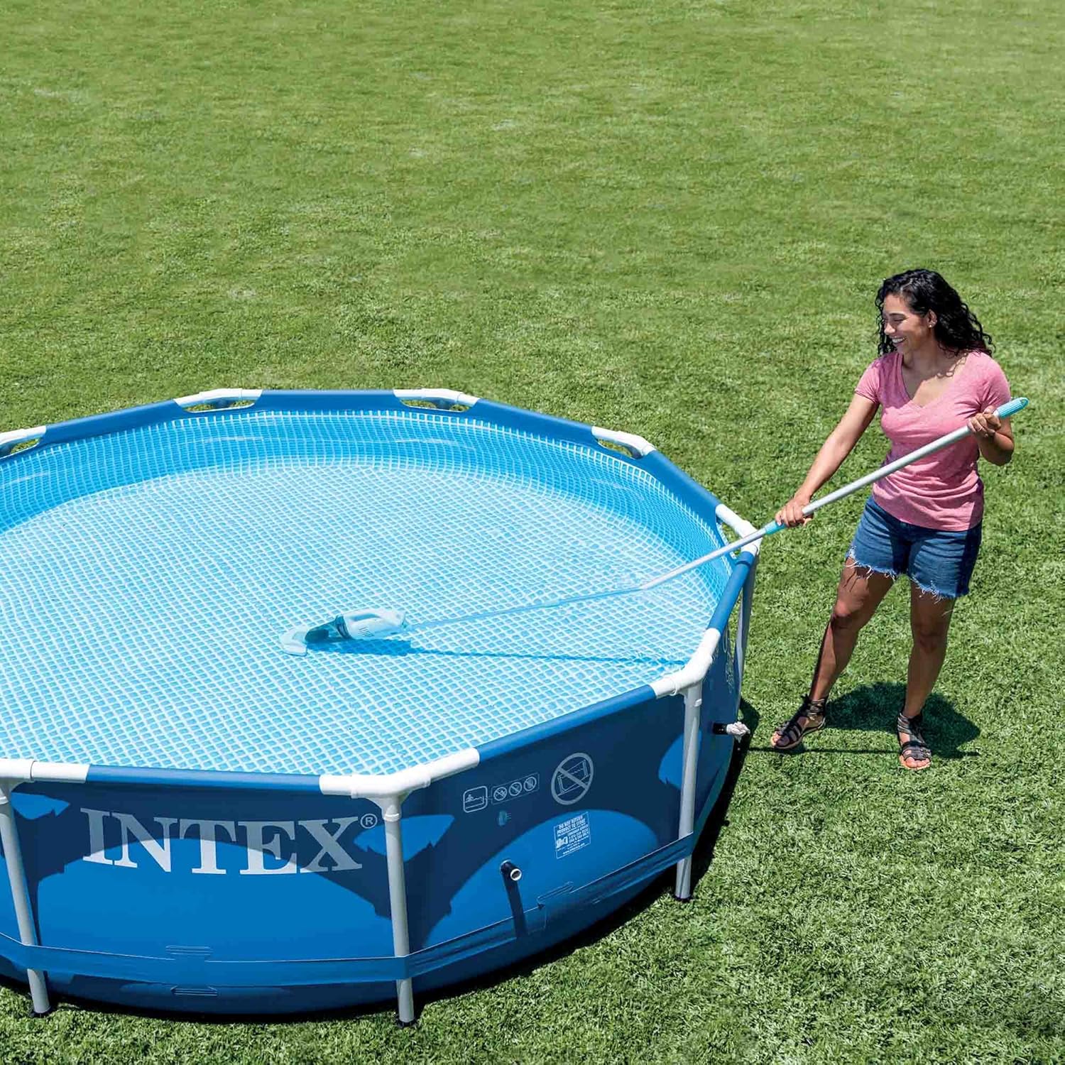Intex - ZR100 - nettoyeur à batterie, compact, autonome, facile d'utilisation