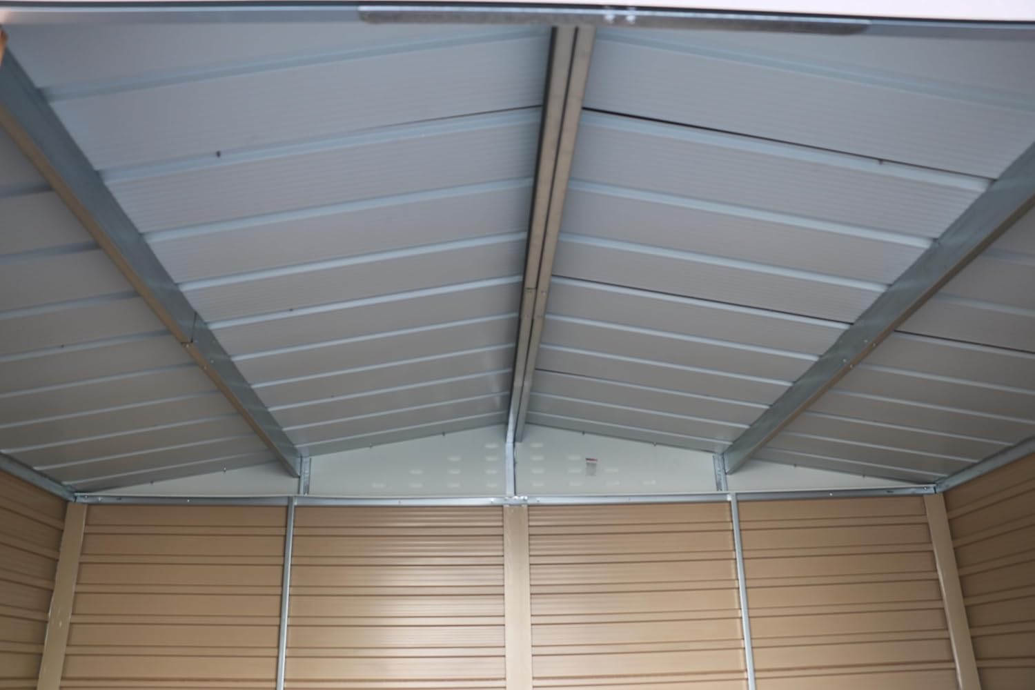 Duramax - Alpine série - 10x10 (9,75m²) - abri métal toit renforcé, acier galvanisé, sans entretien