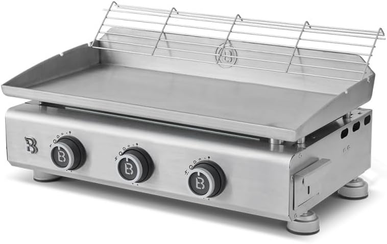 Brasero - Silvia EVO 3 - 67x34 cm - 3 feux inox, réchauffe, 7,95KW
