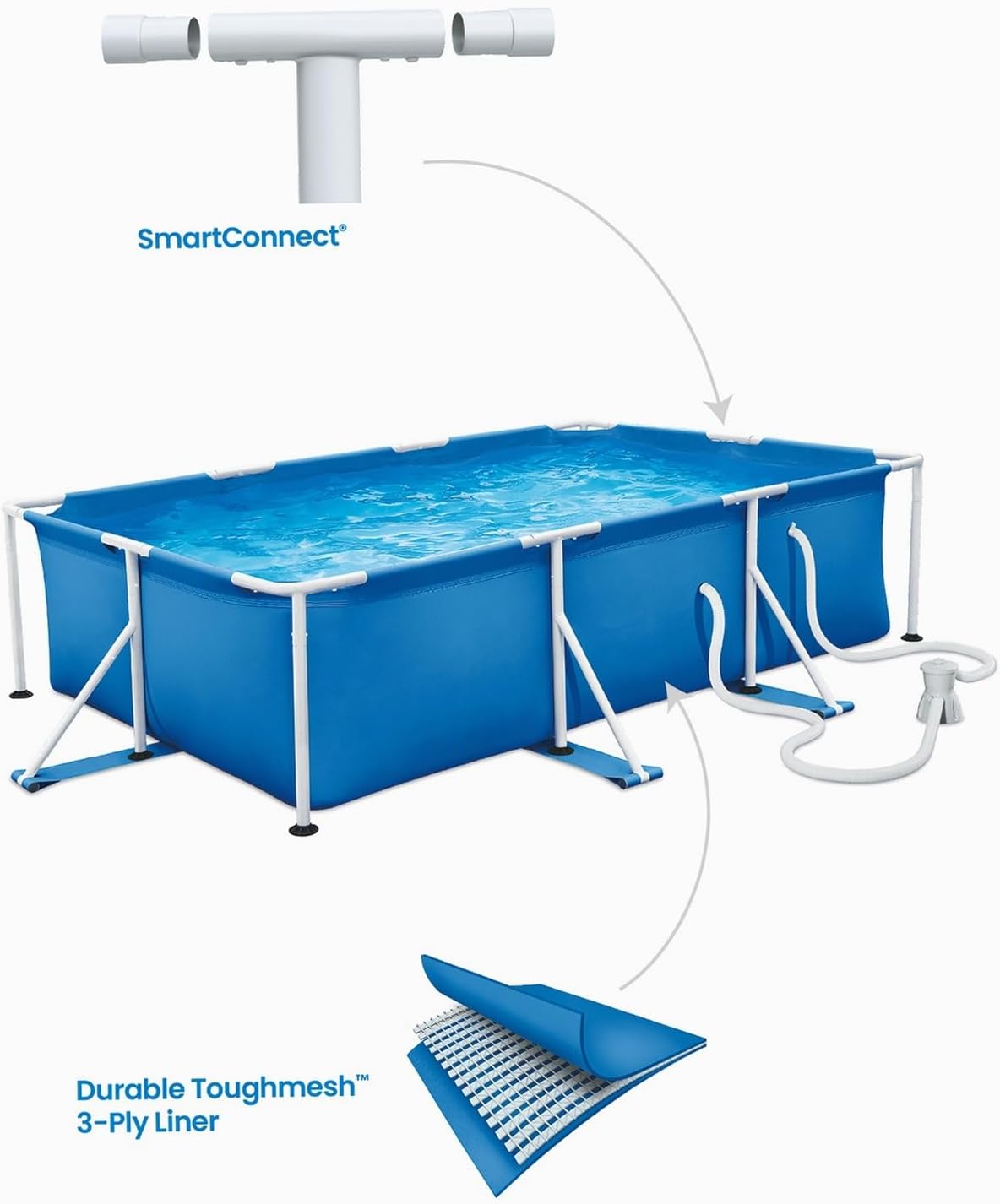 Funsicle - Activity Lap Pool - 3x2x0,75m - Piscine tubulaire rectangulaire