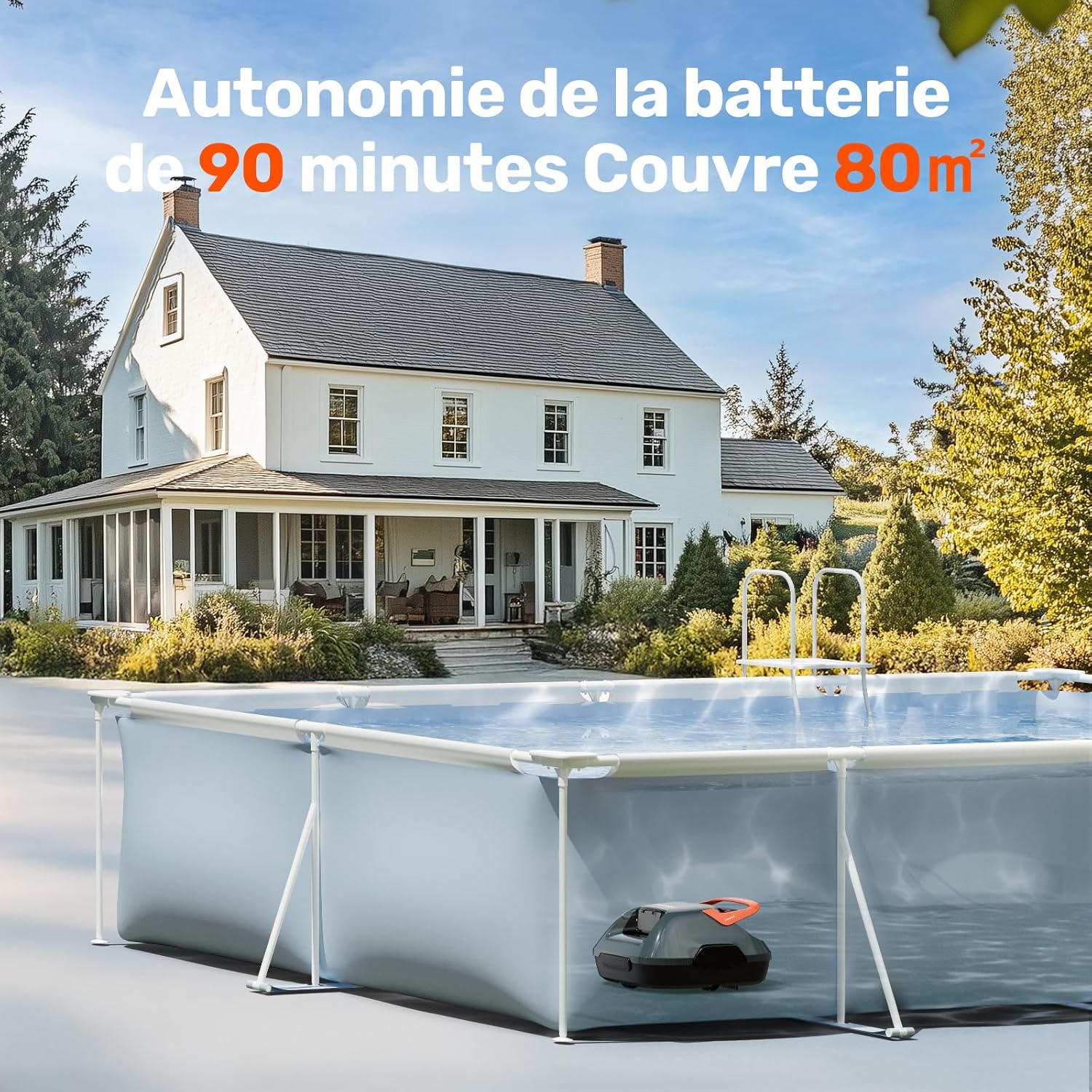 Gosvor - Robot piscine hors-sol série - filtre intégré, autonomie 90min