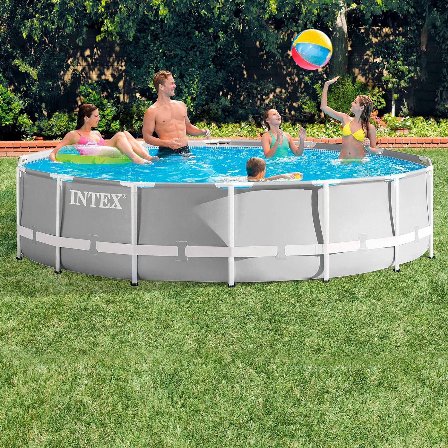 Intex kit Piscine Prism Frame Ronde Tubulaire (ø) 4,57 x (h) 1,07m