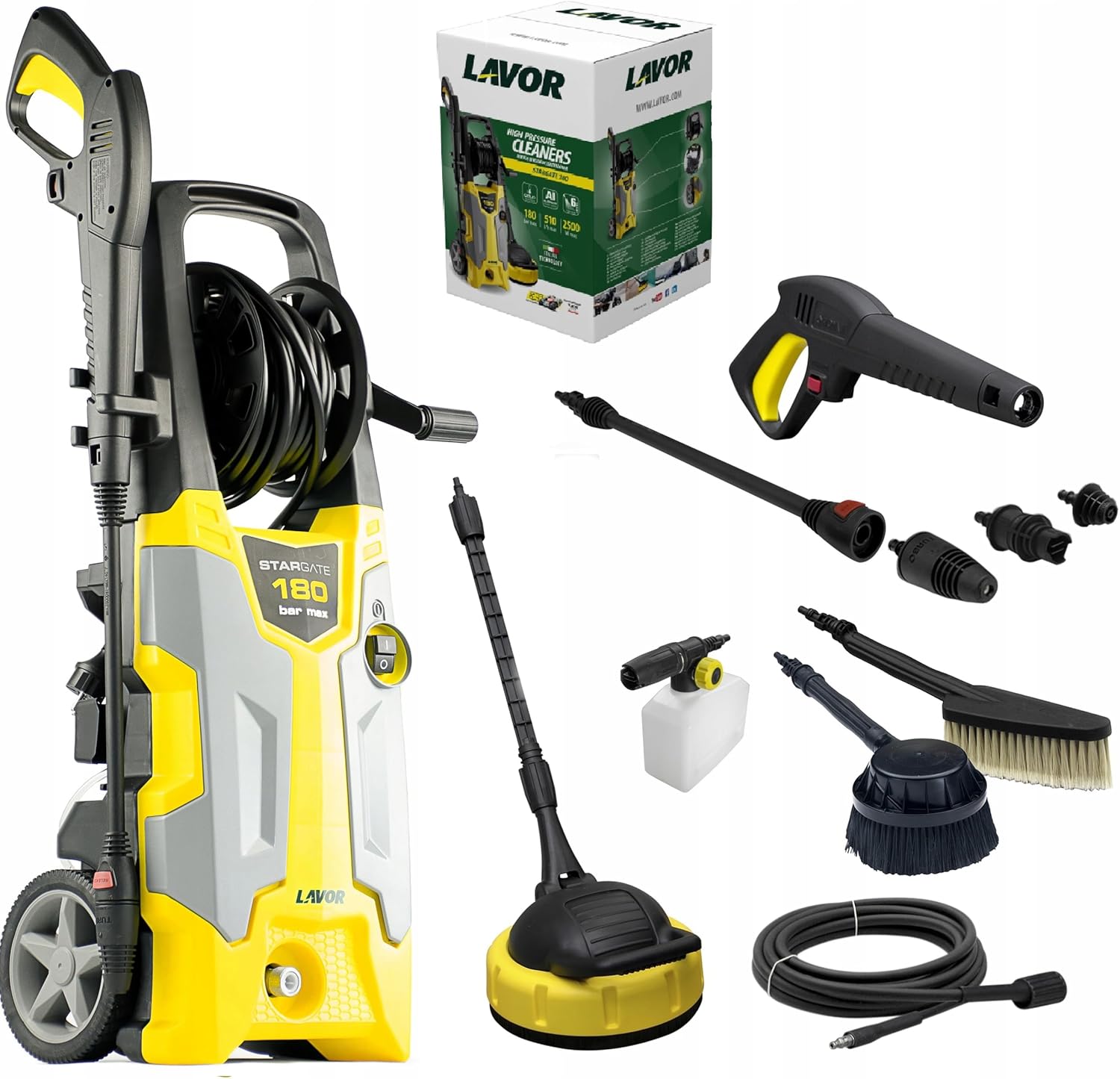 Lavor - Stargate série - 2500W, 510l/h, 180 bar, pompe alu - STARGATE