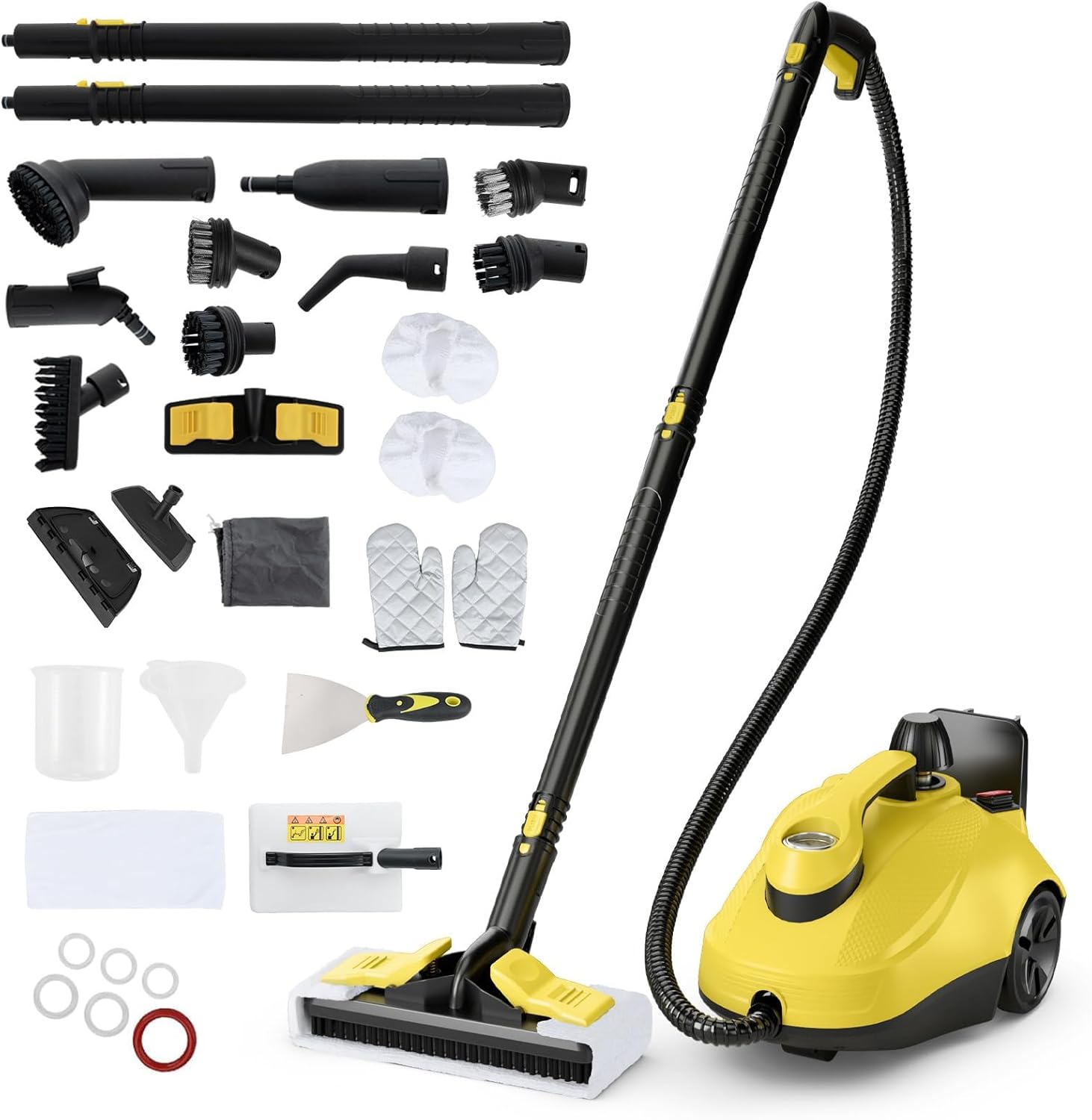 RELAX4LIFE - nettoyeur vapeur 1,9L - 2000W, 5 bar, 15 accessoires