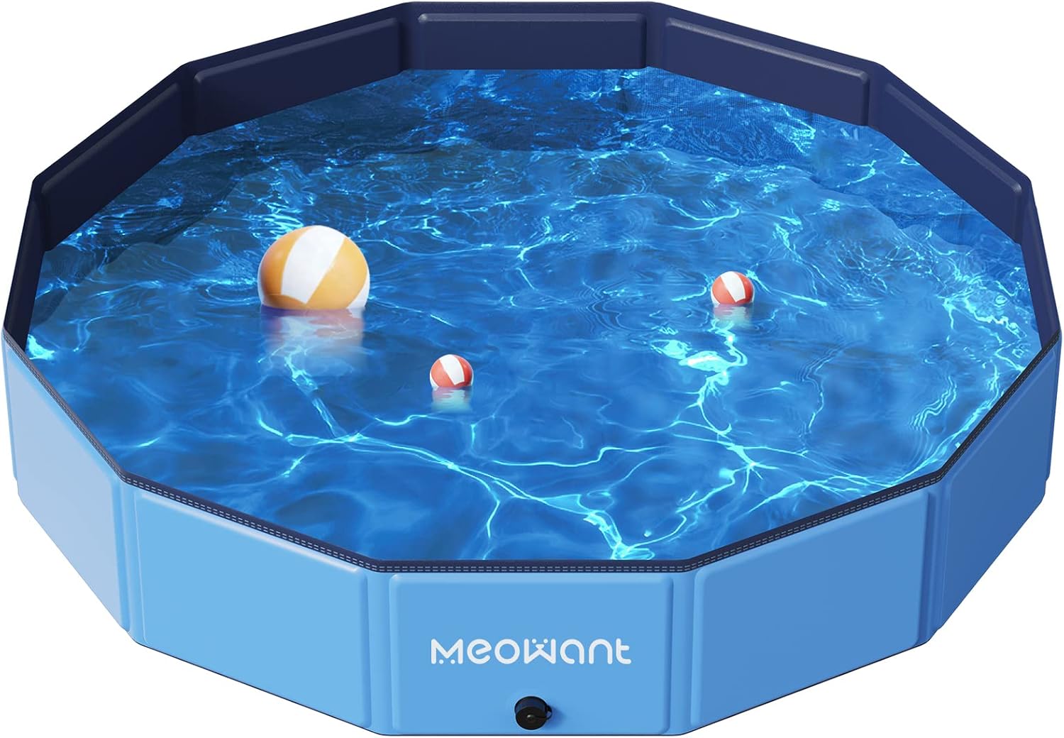 Meowant Piscine pour Chiens, Piscines Pliables pour Chiens de Grande Taille, Piscine de Bain pour Animaux de Compagnie, Baignoire Portable Antidérapante pour Chien Intérieure et Extérieure(160 * 30)